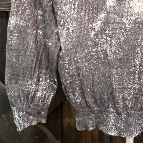 Robert Graham Townsville Sweater Top Size M Linen Blend Black Grey Winter Light - Picture 8 of 9